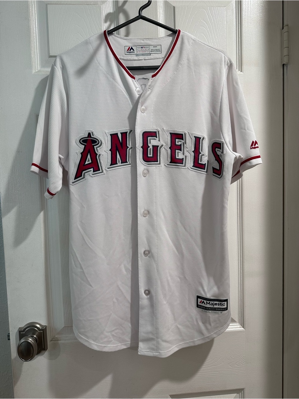Majestic White Los Angeles Angels Men's Baseball Jersey Mike Trout